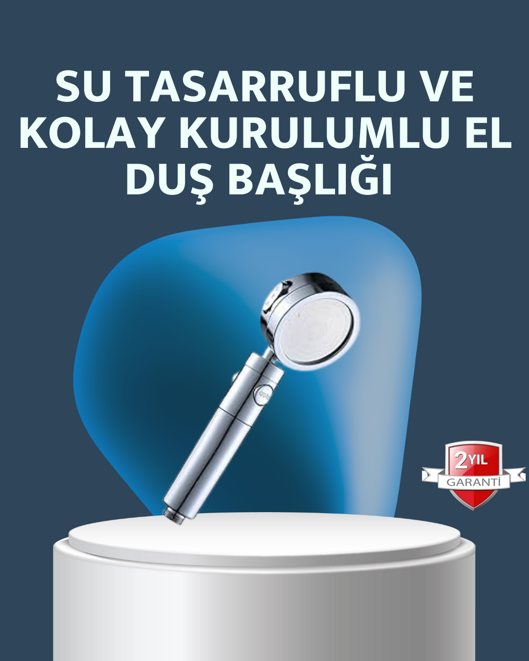 1210163_1-176.png Yüksek Basınçlı 3 Fonksiyonlu Duş Başlığı - Görsel 1