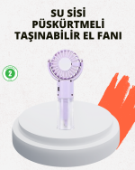 Sessiz Çalışan Şarjlı Su Buharlı Portatif Vantilatör