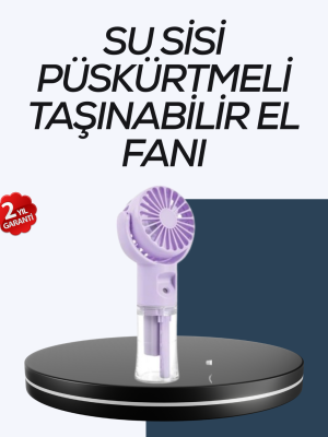 Masaüstü ve Elde Kullanıma Uygun Su Buharlı Şarjlı Fan