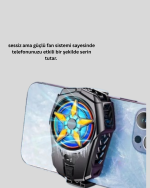 Dijital Göstergeli Evrensel Telefon Soğutma Fanı - Görsel 2