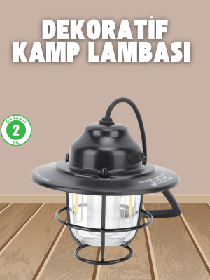 Dekoratif ve Fonksiyonel Taşınabilir Kamp Gece Lambası