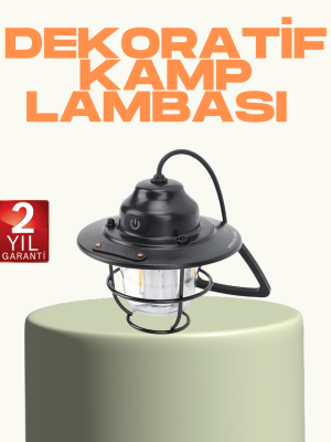Hafif ve Taşınabilir Retro Tasarım Kamp Lambası