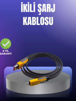 Evrensel Uyumluluklu Dayanıklı Metal Başlıklı Hızlı Şarj Kablosu