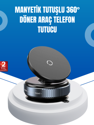 Evrensel Manyetik Araç Telefon Tutucu 360° Döner Başlık