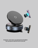 Evrensel Manyetik Araç Telefon Tutucu 360° Döner Başlık - Görsel 3