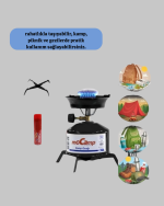 Kompakt ve Hafif Kamp Ocağı Seti Gaz Tüplü - Görsel 2