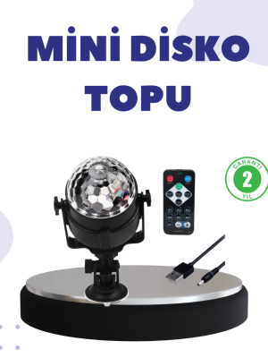 Ses Duyarlı Mini Disko Küre Lamba
