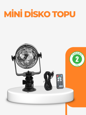 3 Renk 7 Mod Döner Disko Topu Işık