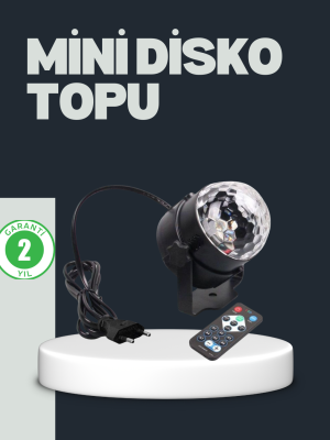 RGB LED Disko Küresi 7 Modlu Uzaktan Kumandalı