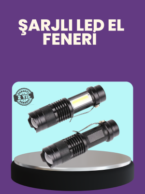 Suya Dayanıklı 4 Modlu Mini LED El Feneri