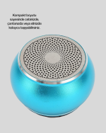 Taşınabilir Mini Bluetooth Hoparlör 9m Menzil Dahili Mikrofon - Görsel 5