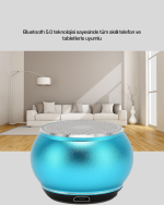 Taşınabilir Mini Bluetooth Hoparlör 9m Menzil Dahili Mikrofon - Görsel 2