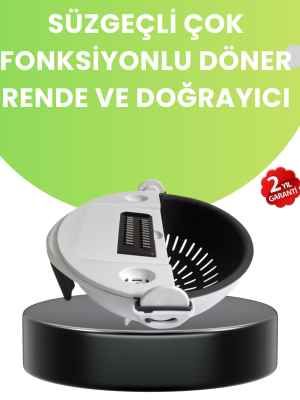 Ergonomik Sebze Rendeleyici ve Süzgeç Hazneli Dilimleyici