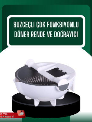 Çok Amaçlı Hazneli Sebze Rende Doğrayıcı ve Soyucu