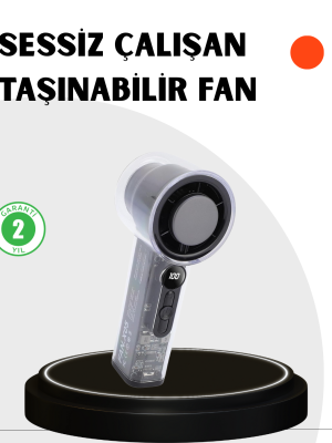 Kompakt Dijital Ekranlı Fan | 100 Seviye Hız + Sessiz Çalışma
