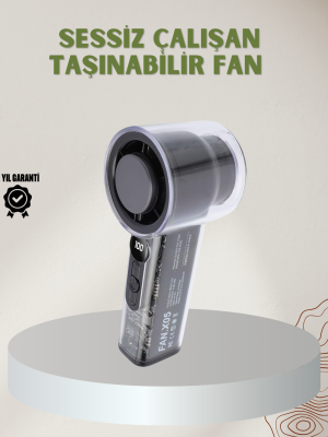 100 Kademeli Ayarlanabilir Mini Fan | Dijital Ekranlı Serinletici