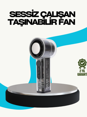 Sessiz Çalışan Taşınabilir Fan | USB Şarjlı ve Kompakt Tasarım