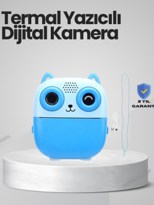 Anında Baskı Yapabilen Çocuk Fotoğraf Makinesi Hafıza Kart Destekli
