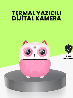 Termal Baskı Özellikli Çocuk Kamerası 1080P Video Destekli