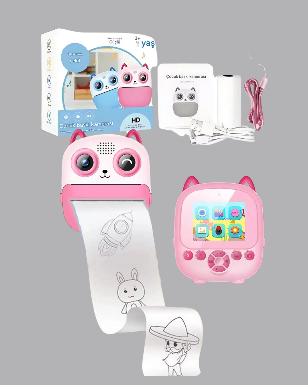 1210301_8-149.png Çocuklar İçin Anında Baskı Dijital Kamera 48MP Full HD - Görsel 3
