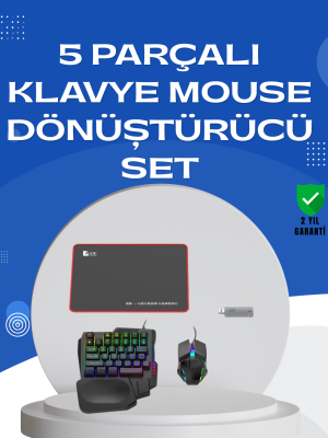 Profesyonel Mobil Oyun Seti | Yüksek DPI Mouse + Ergonomik Klavye