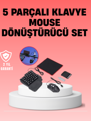 Mobil Oyuncu Aksesuar Seti | Kablosuz Düşük Gecikmeli Klavye & Mouse
