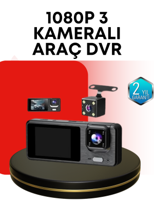 Araç Kamerası 3’lü Sistem | Full HD, Sesli Kayıt ve Park Gözetimi