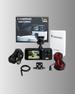 3 Kameralı Araç İçi DVR Kayıt Cihazı  Ön İç Arka Kamera Full HD - Görsel 2