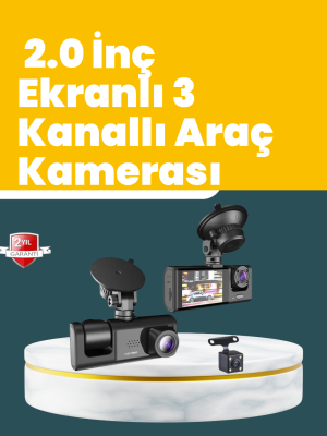 Full HD Çift Yönlü Araç Kamerası  Hareket Algılama  Döngüsel Kayıt