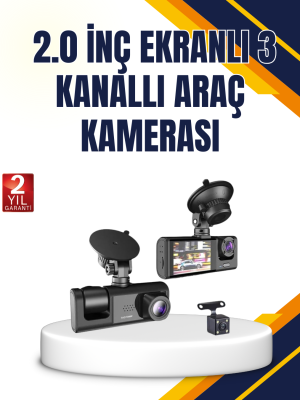 Araç İçi Kamera Seti | 170° Geniş Açı, Hareket Algılama ve Park Koruma