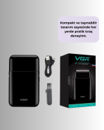 Çift Başlıklı Elektrikli Tıraş Makinesi | Suya Dayanıklı, Hafif ve Ergonomik - Görsel 2