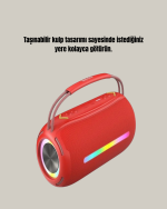 20W Güçlü Ses Çift Sürücülü RGB LED Işıklı Bluetooth 5.3 Hoparlör - Görsel 4