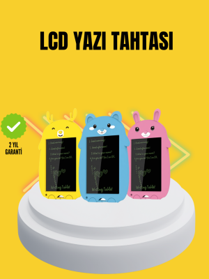 Tek Tuşla Silinebilir LCD Yazı Tableti | Çocuklar İçin Eğitim Tableti