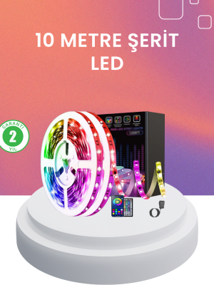 10 Metre Telefon Kontrollü Smart Şerit Led USB RGB Kumandalı