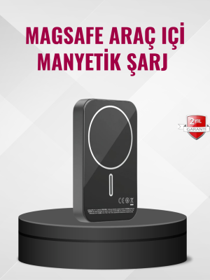 MagSafe Araç Telefon Tutucu 15W Hızlı Şarj Type-C Girişli