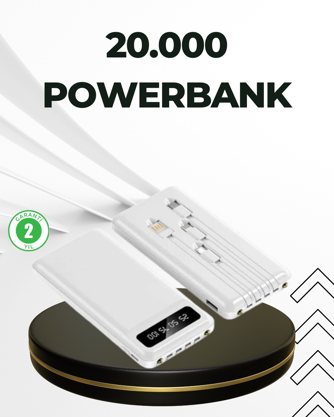 1210377_3-136.png 20.000mAh Taşınabilir Powerbank PD Teknolojili Çift USB Çıkışlı - Görsel 1
