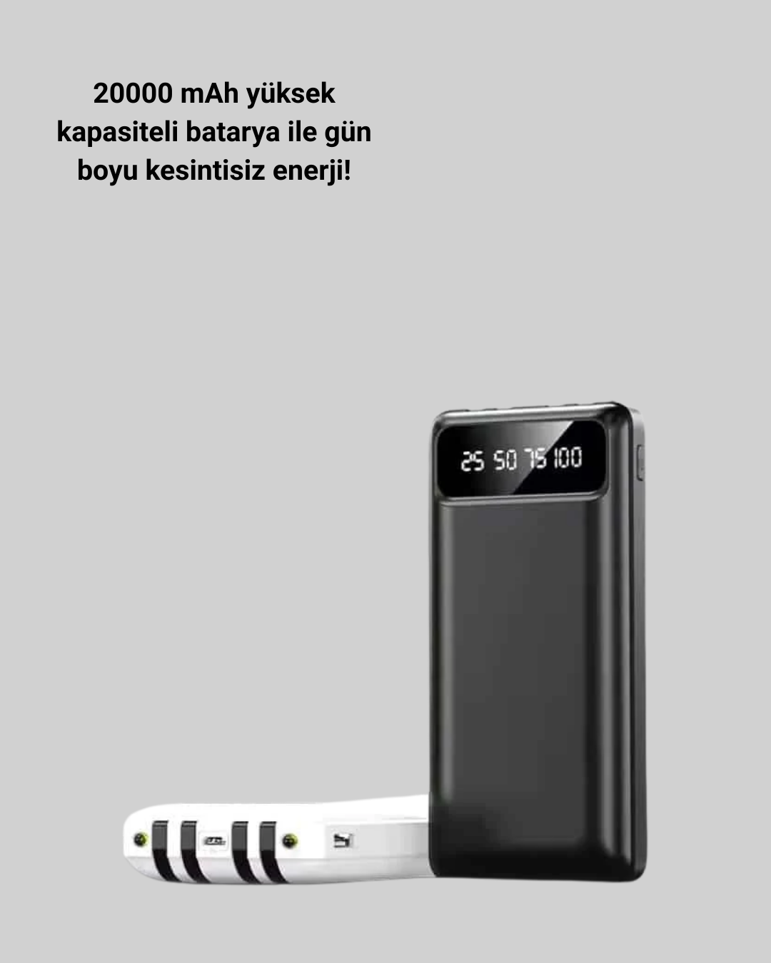 1210379_8-135.png 20.000mAh PD Powerbank LED Işık LCD Ekran Dahili Kablo Çoklu Giriş - Görsel 3