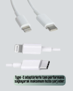 Aşırı Şarj ve Pil Koruması ile Akıllı Çipli Lightning Kablo 1.2m - Görsel 4