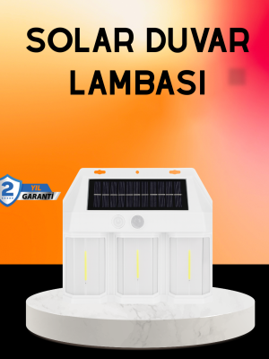 Güneş Enerjili 3 Modlu Duvar Apliği – Bahçe ve Garaj Aydınlatması
