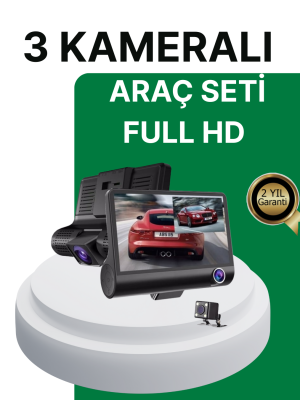 Gece Görüşü Destekli, 1080P Full HD Çözünürlüklü Araç İçi Kamera