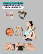 Ovmalı Isıtmalı Boyun Omuz Bel Masaj Aleti Kas ve Eklem Ağrılarına Etkili - Görsel 2