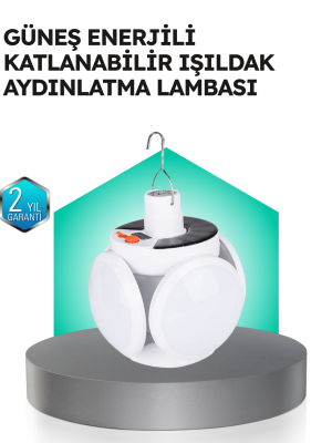 Pratik Katlanabilir Solar LED Aydınlatma Lambası
