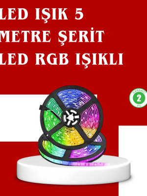5 Metre Kumandalı RGB Şerit LED Aydınlatma