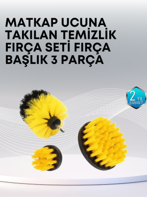3’lü Matkap Ucu Temizlik Fırçası Seti Çok Amaçlı