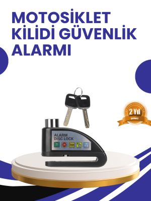 Taşınabilir Alarm Disk Kilidi Motosiklet Scooter Bisiklet Güvenlik