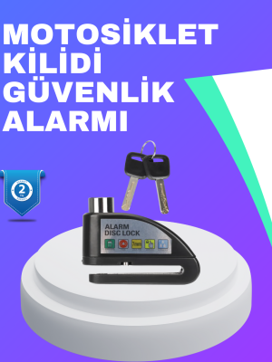 Su Geçirmez Alarm Disk Kilidi Motosiklet Scooter Bisiklet Güvenlik