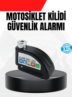 Alarm Disk Fren Kilidi Paslanmaz Çelik Motosiklet Scooter Bisiklet