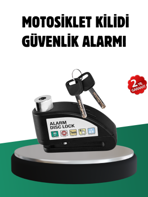 Titreşim Sensörlü Alarm Disk Kilidi Motosiklet Scooter Bisiklet