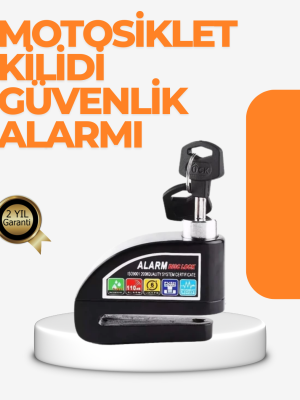 Alarm Sensörlü Disk Kilidi Motosiklet Scooter Bisiklet Güvenlik