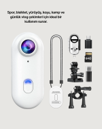 Şarj Edilebilir Uzun Ömürlü Mini Spor Kamera Full HD - Görsel 5